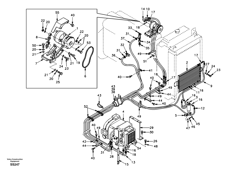 Air conditioning line cooling and heater