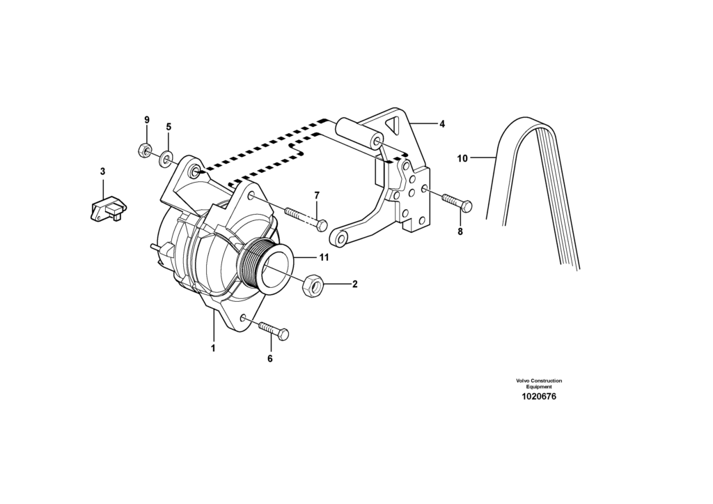 Alternator VOE8287685 EW145B Prime