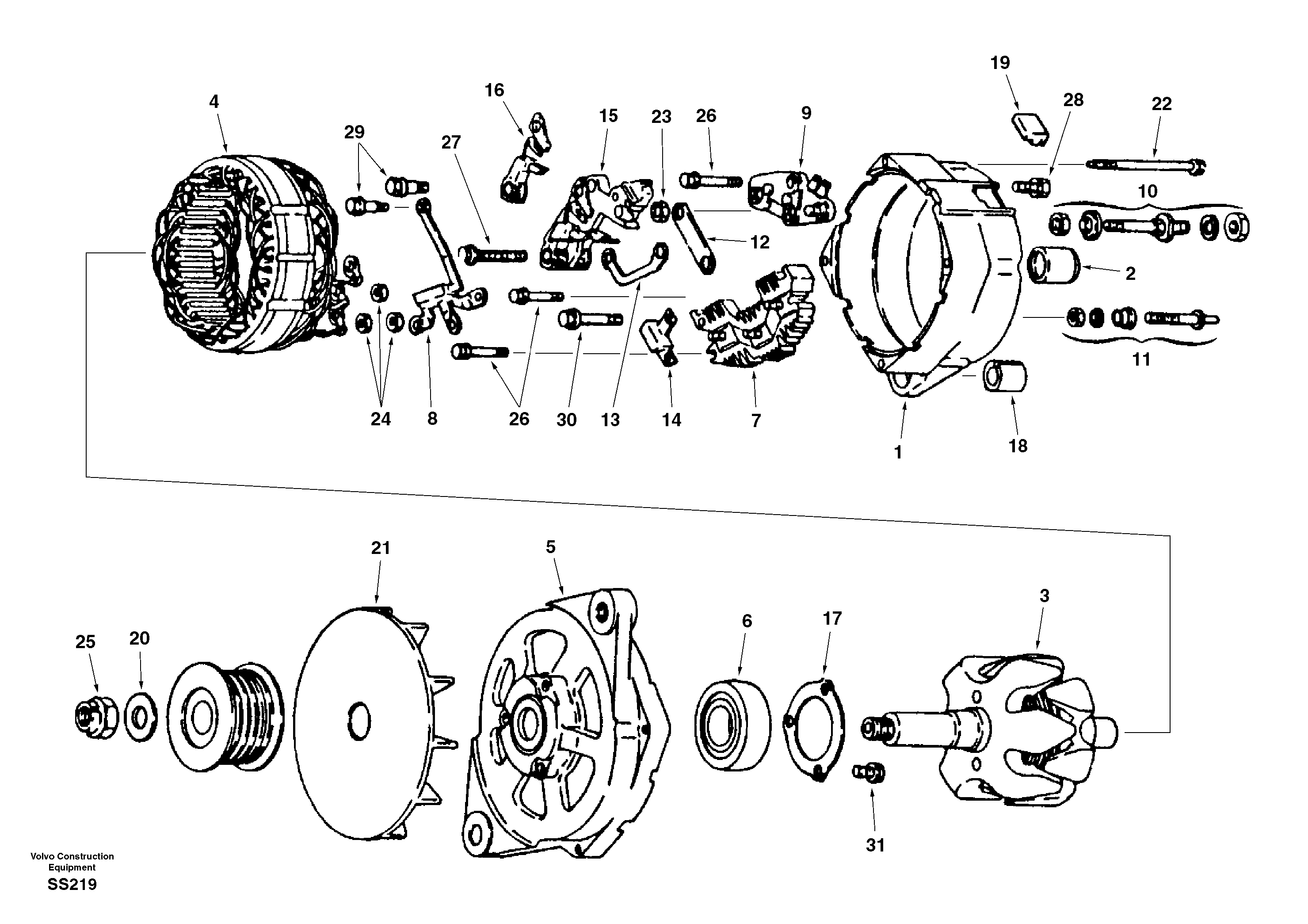 Alternator EW130 Volvo