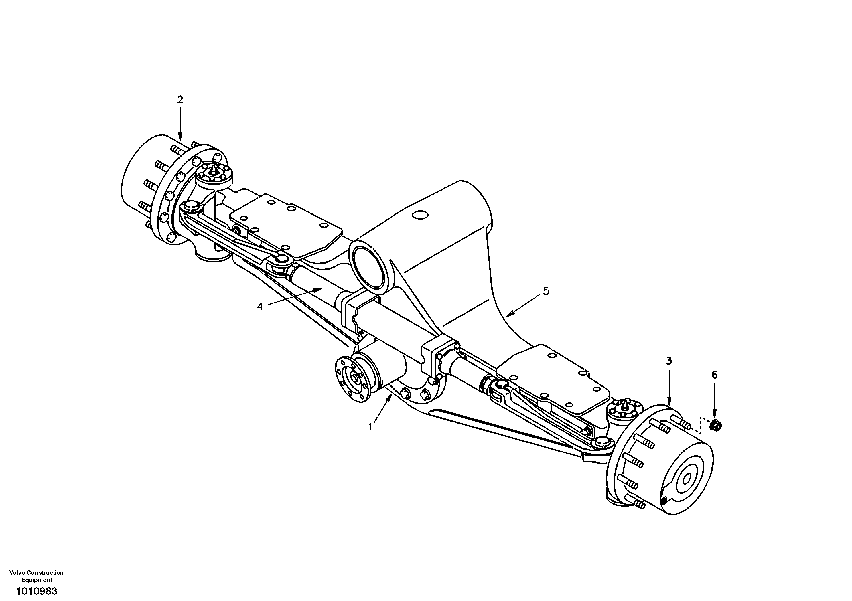 Axle front EW130 Volvo