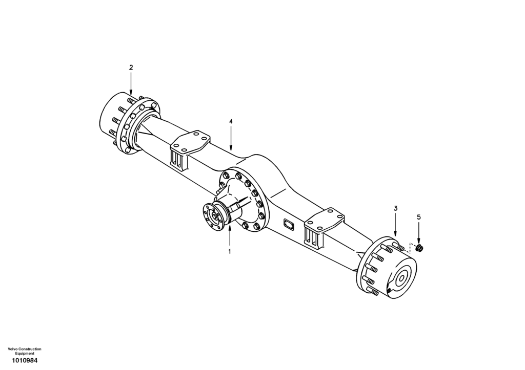 Axle rear EW130 Volvo