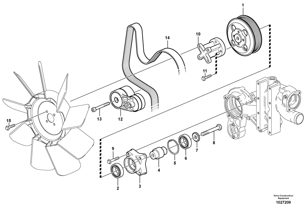 Belt transmission VOE8287685 EW145B Prime