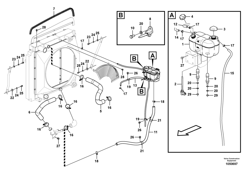 Cooling system VOE8299204 EW145B Prime