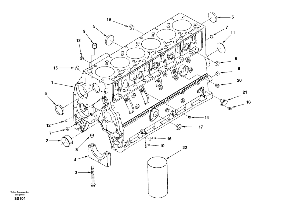 Cylinder Block EW130 volvo