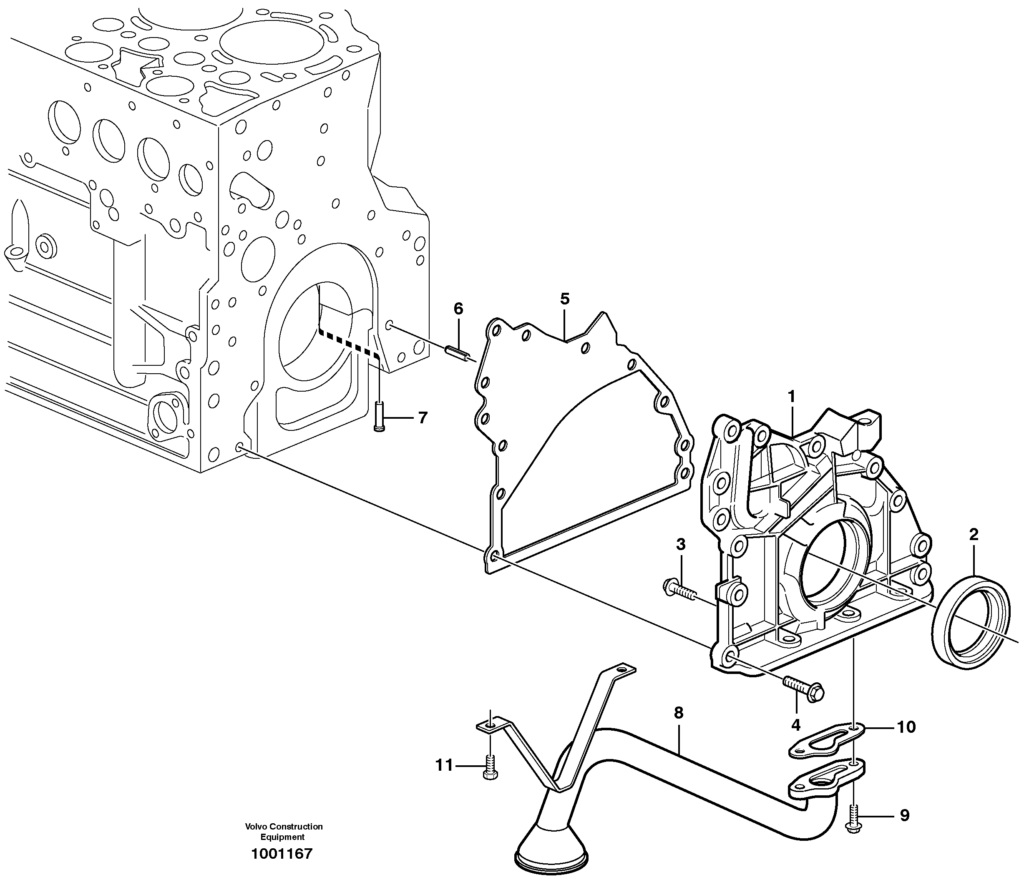 D6E Engine Lubricating oil system