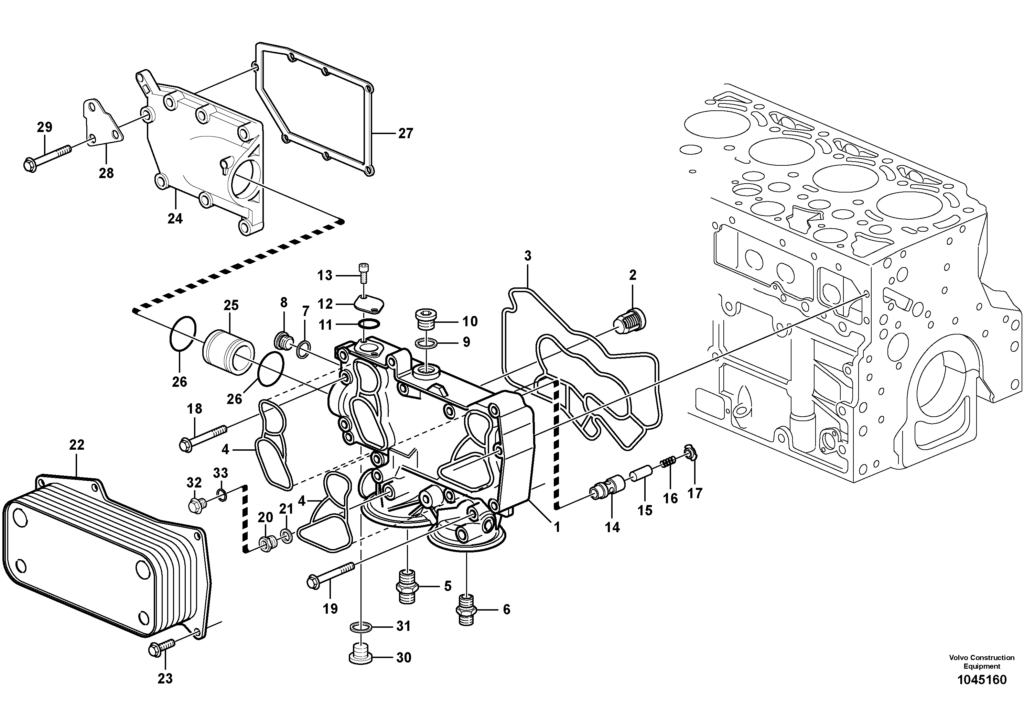 D6E Engine Oil cooler 8287685