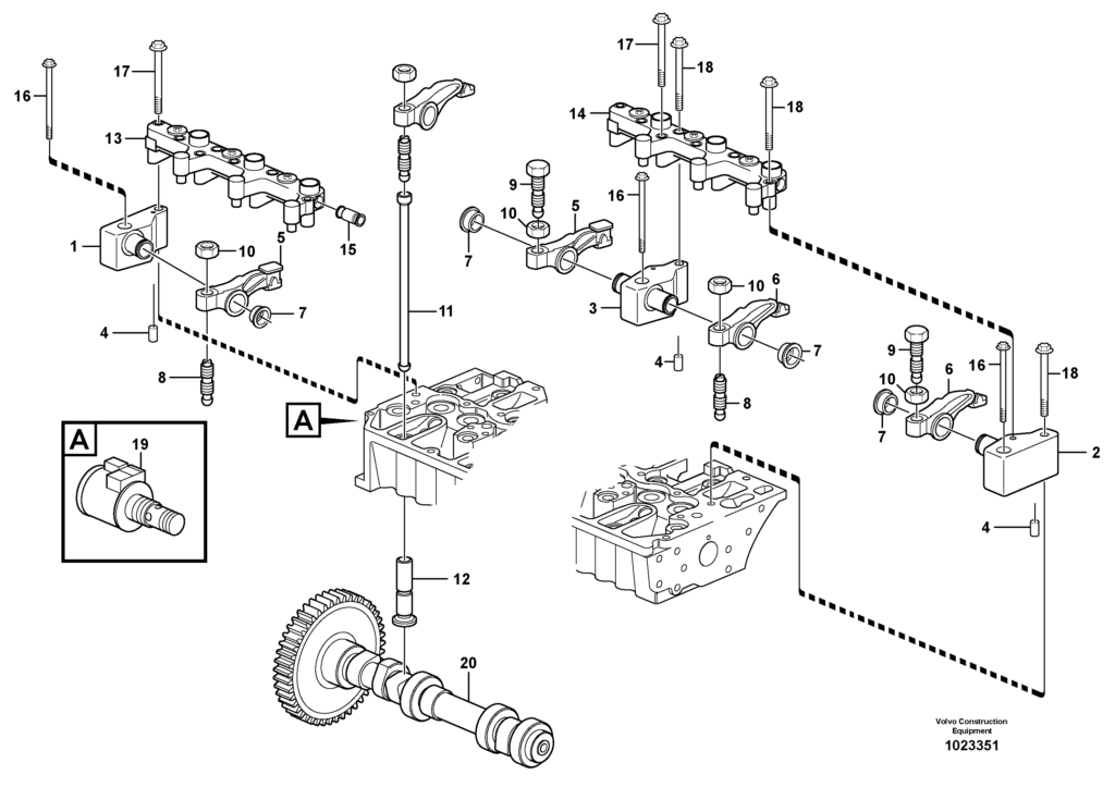 D6E Engine Valve mechanism