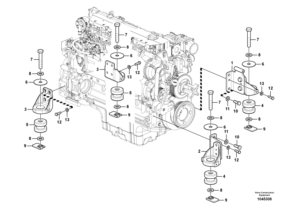 D6E Engine mounting VOE8287683