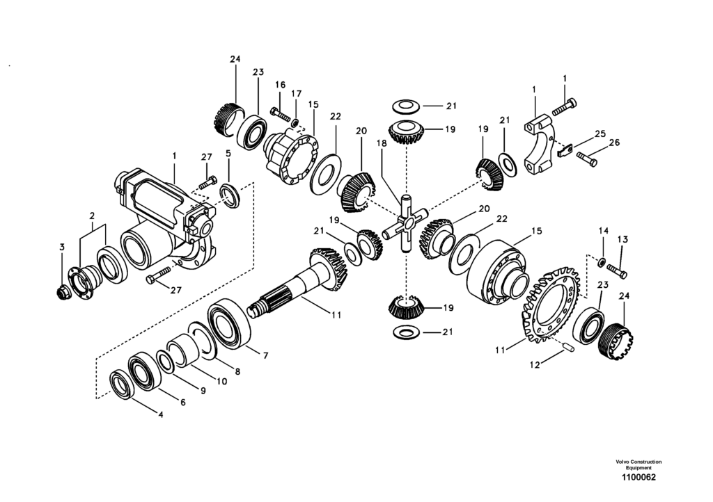 Differential front axle EW130 Volvo