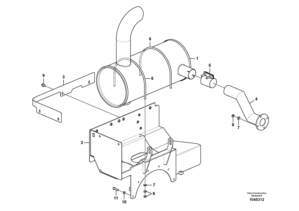 Exhaust system VOE8287683 EW145B Prime