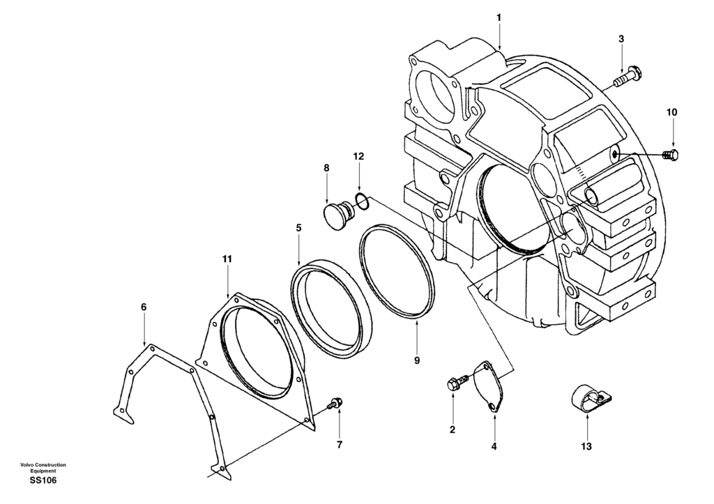 Flywheel Housing EW130 Volvo Wheeled excavator