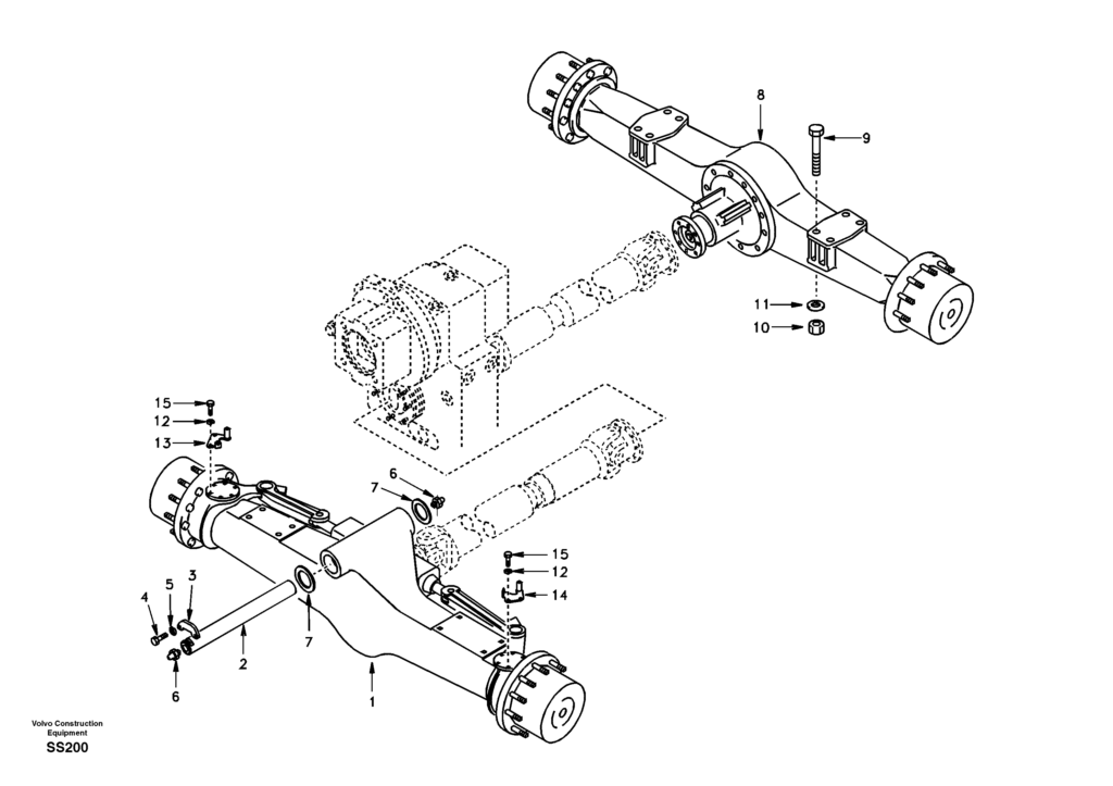 Front and rear axle mounting EW130