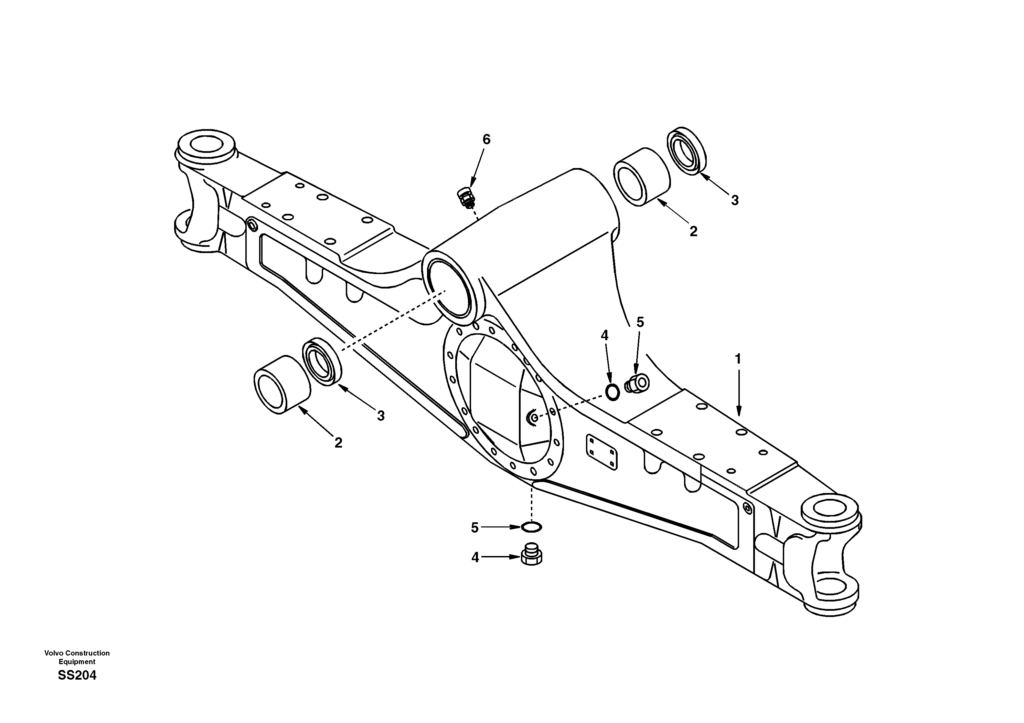 Housing front axle EW130 Volvo