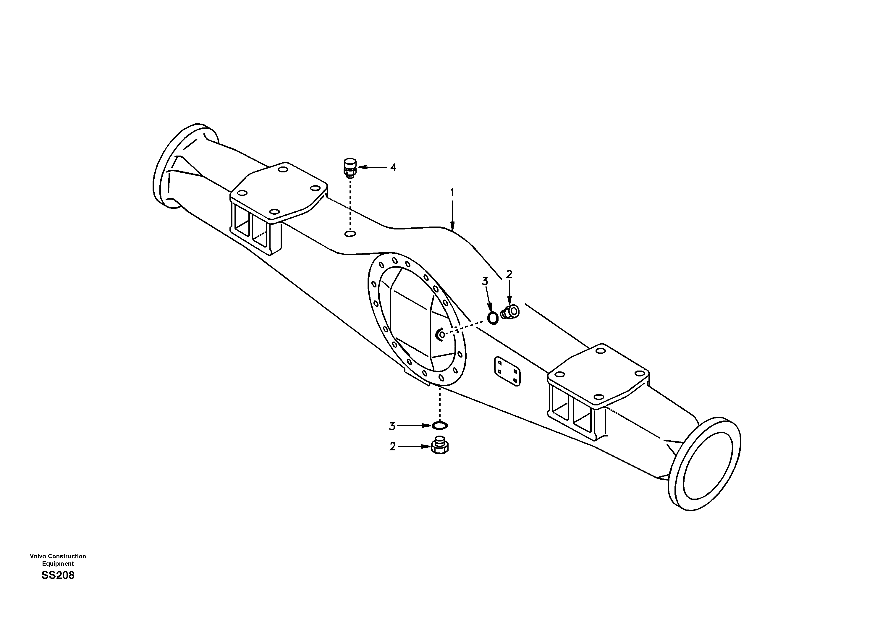 Housing rear axle EW130 Volvo