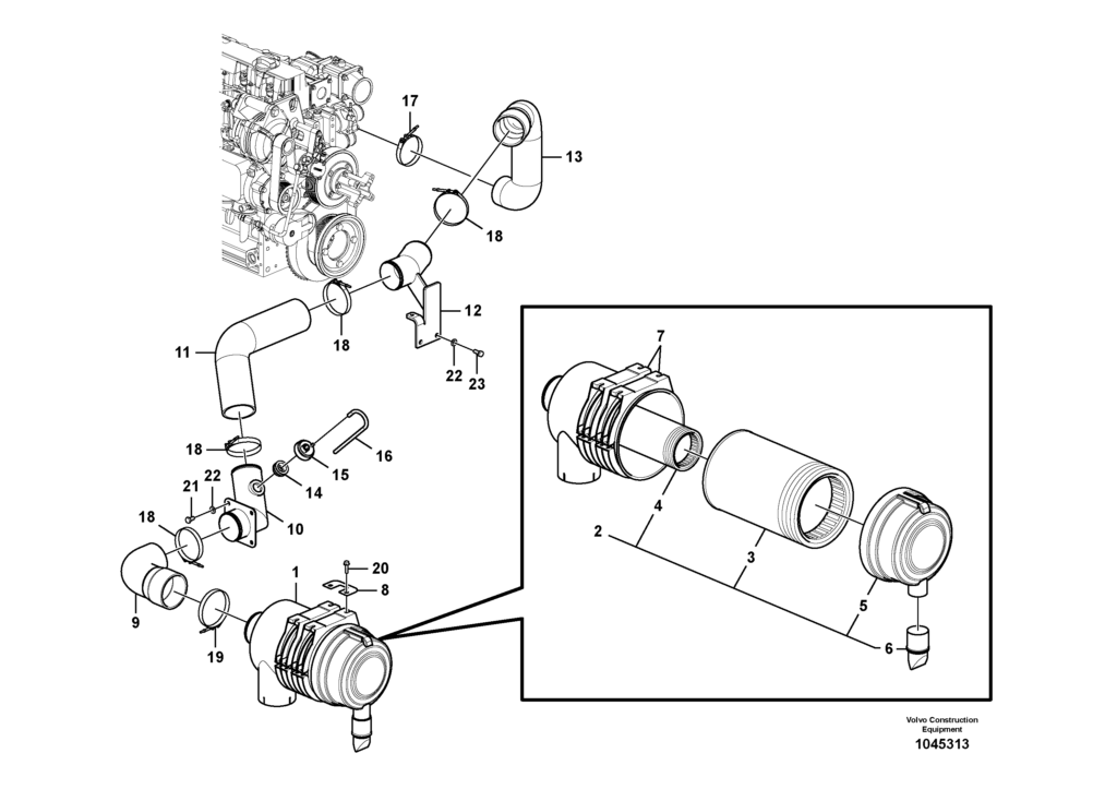 Inlet system VOE8287683 EW45B Prime