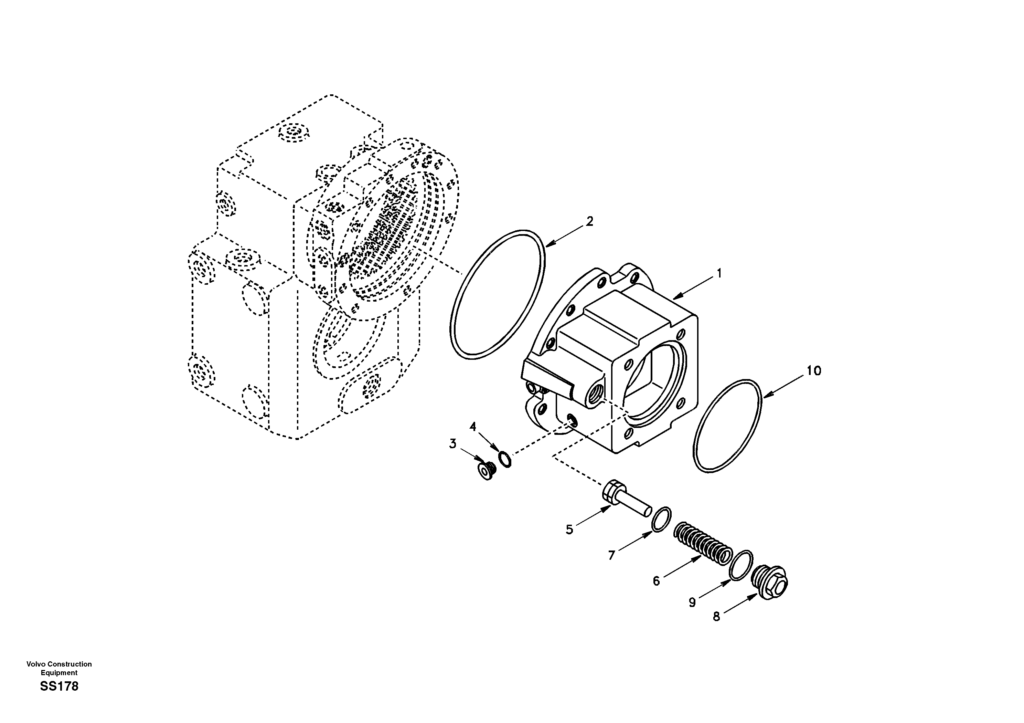 Input shaft housing EW130 Volvo