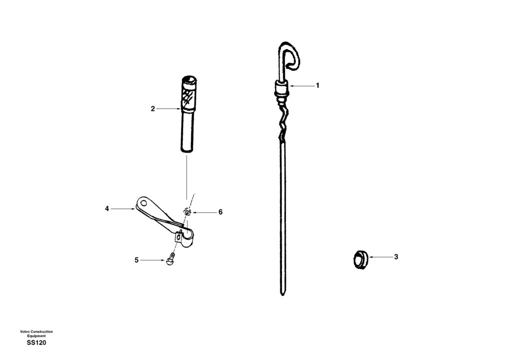 Oil Dipstick 6BT EW130 Volvo