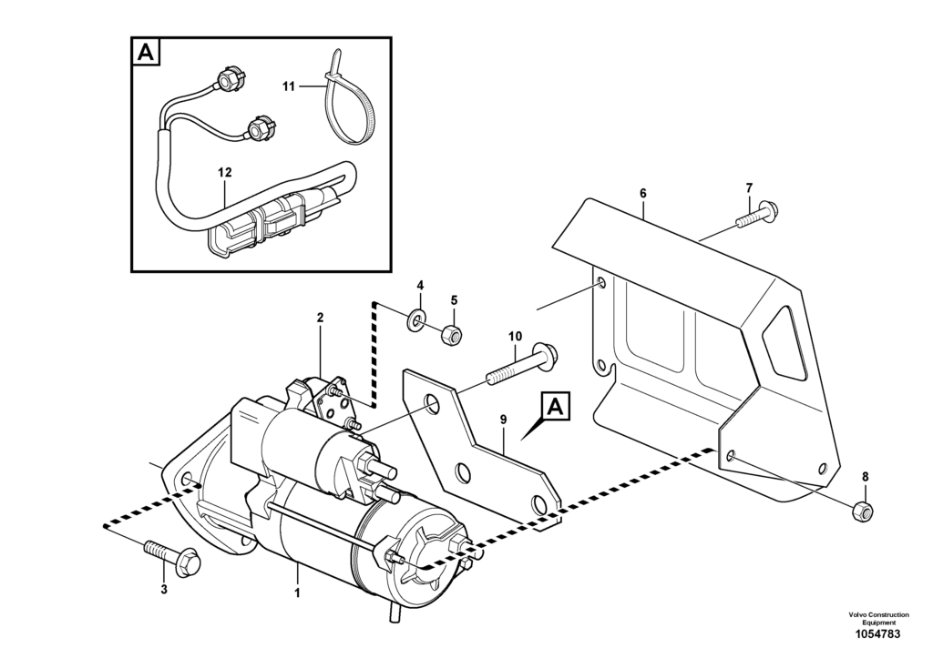 Starter motor VOE8287685 EW145B Prime