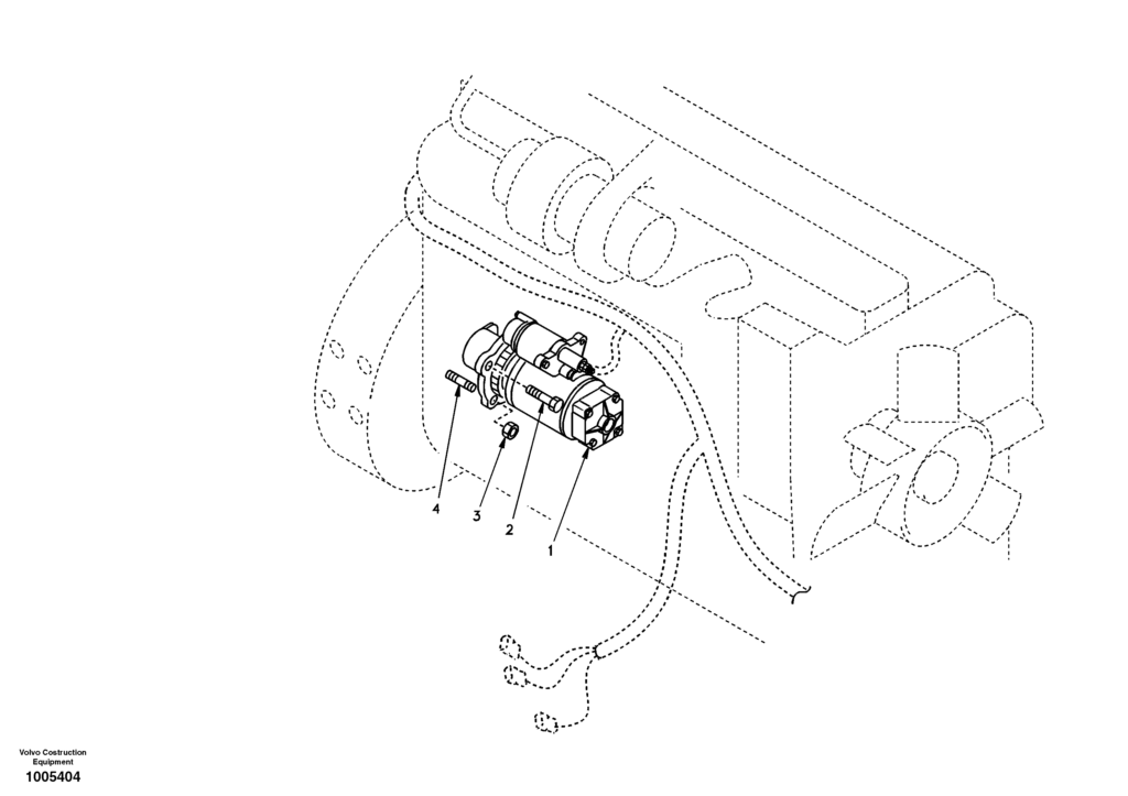 Starter motor mounting EW130 Volvo