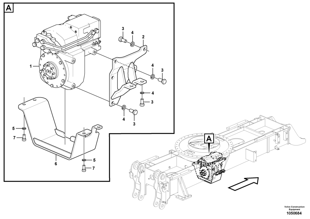 Transmission mounting VOE8279320 EW145B Prime