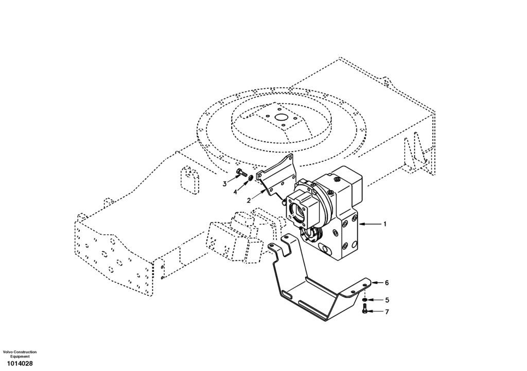 Transmission mounting EW130 Volvo