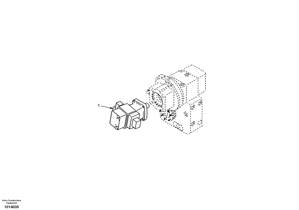 Travel motor with mounting parts