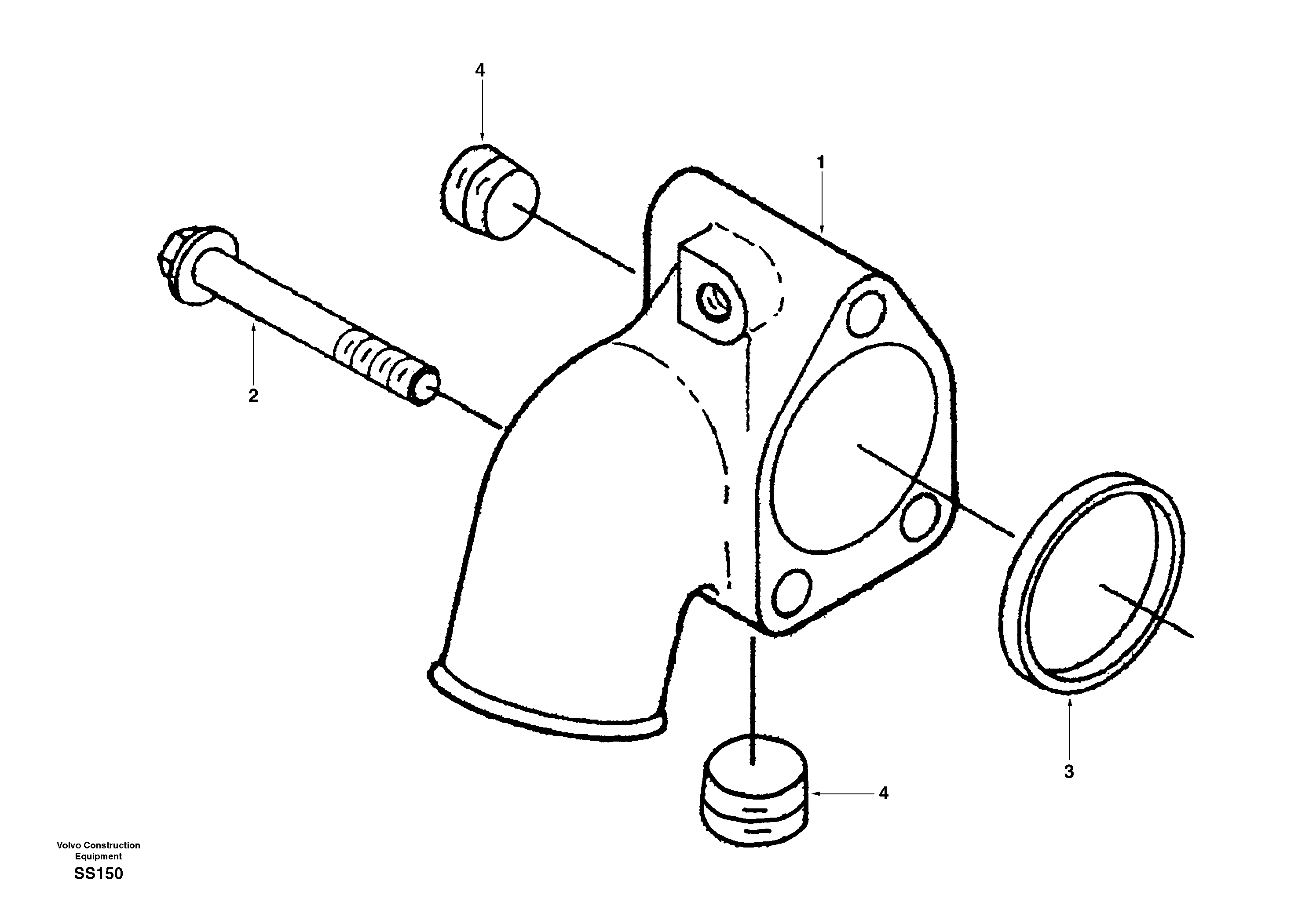 Water inlet connection 6BT Engine EW130 Volvo