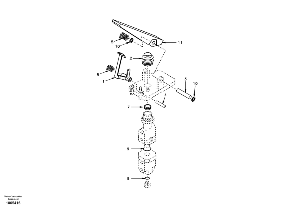 Hydraulic system brake valve EW130 Volvo