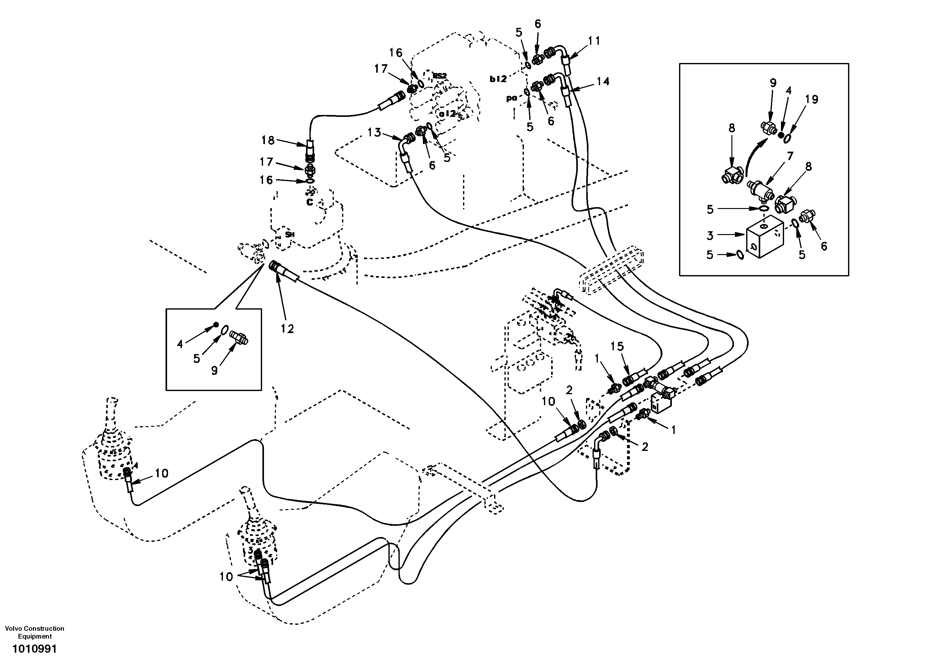 Control valve to remote control valve