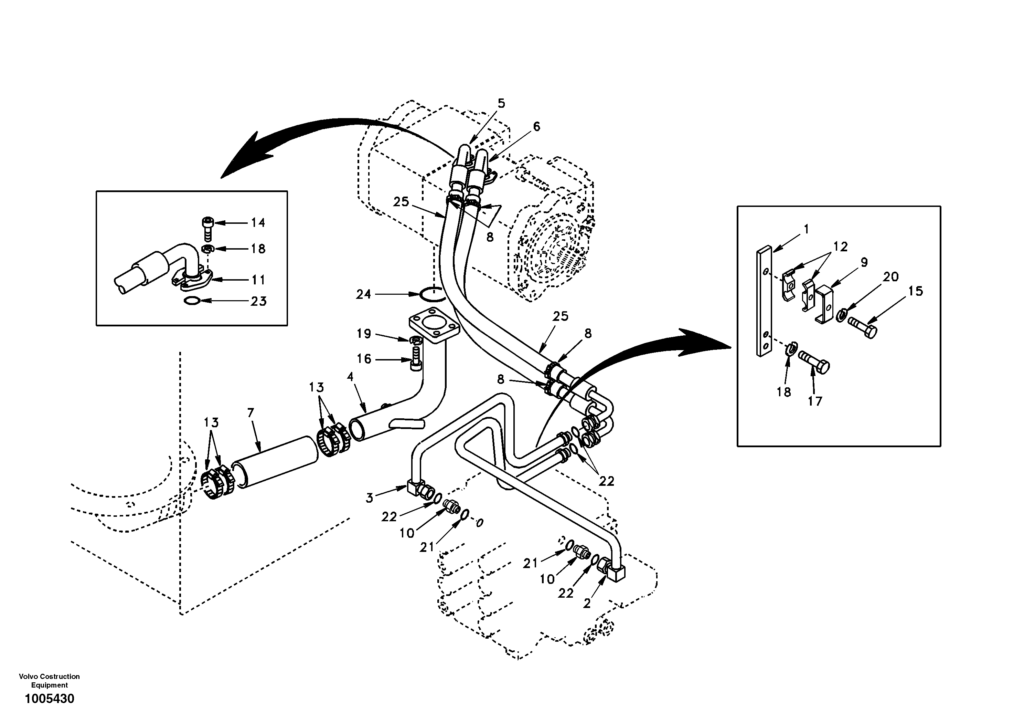 hydraulic tank to hydraulic pump