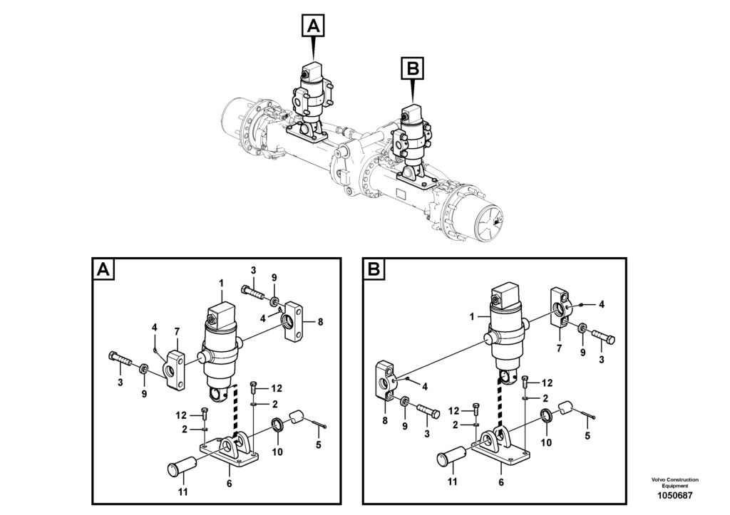 Axle locking system VOE8279320 EW145B Prime