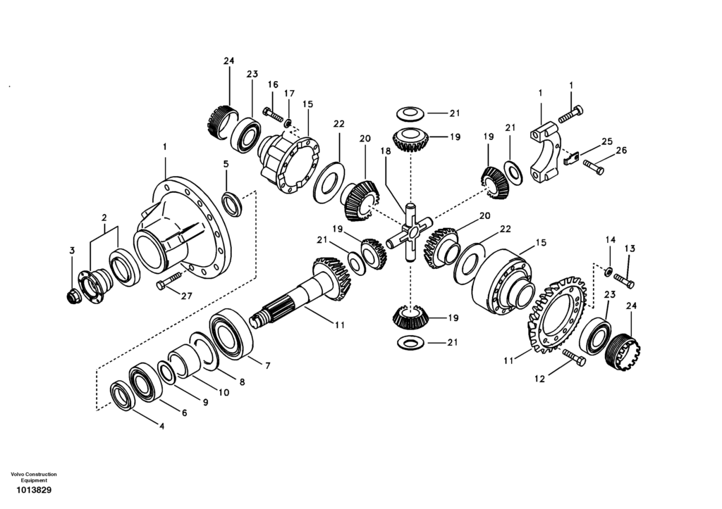 Differential rear axle VOE8279320 EW145B Prime