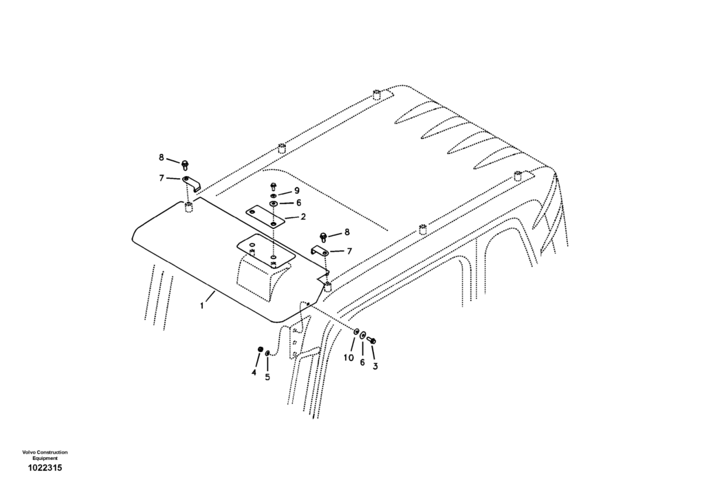 Rain visor exterior equipment VOE8277159