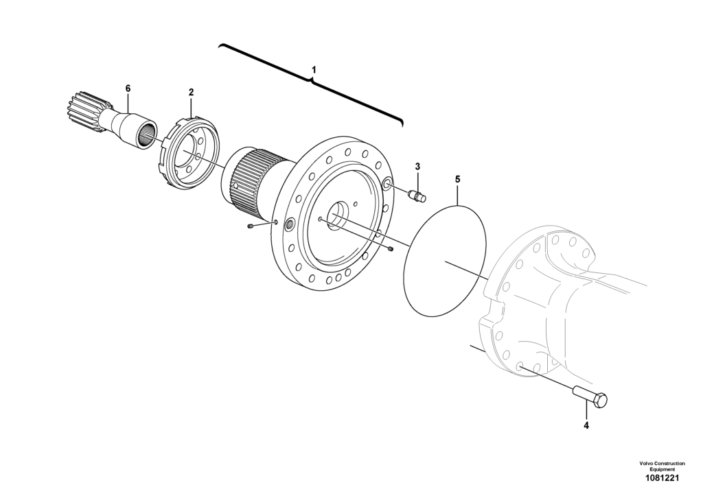 Rear axle Spindle support VOE8279320 EW145B Prime