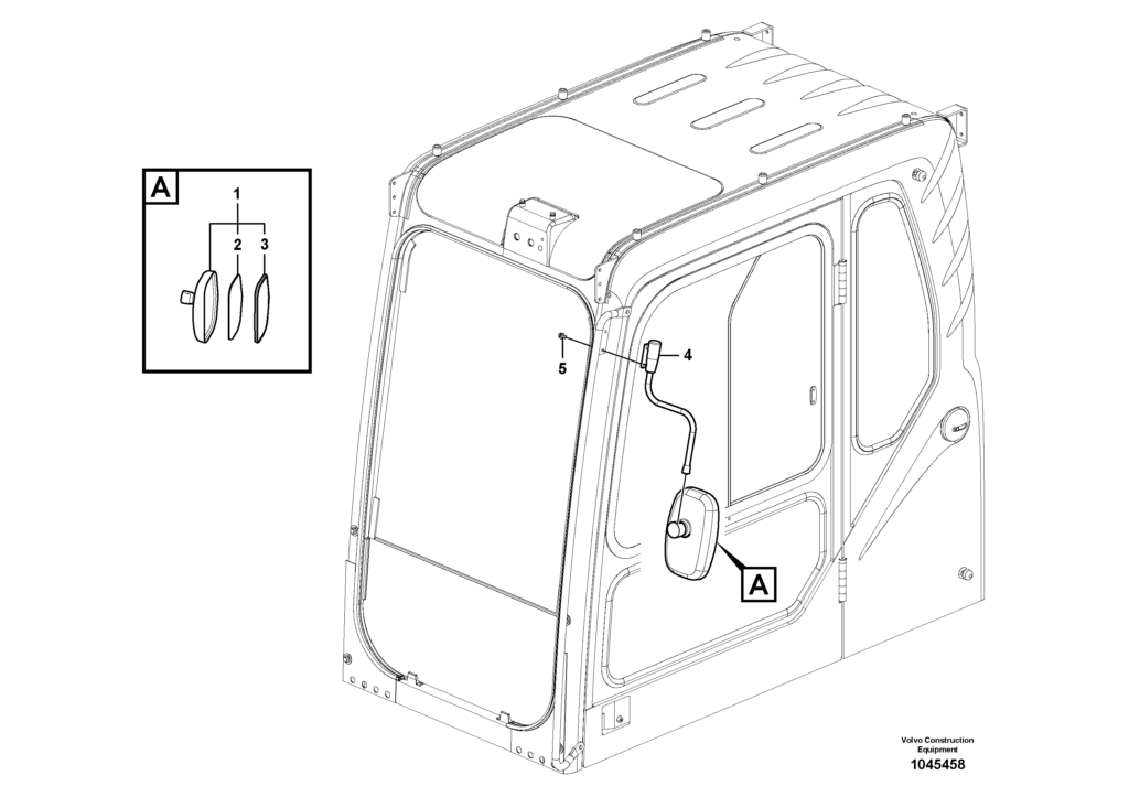 Rear view mirror VOE8279320 EW145B Prime Volvo