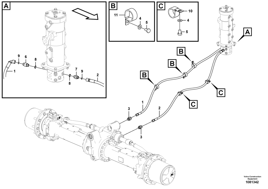 Steering line VOE8287683 EW145B Prime