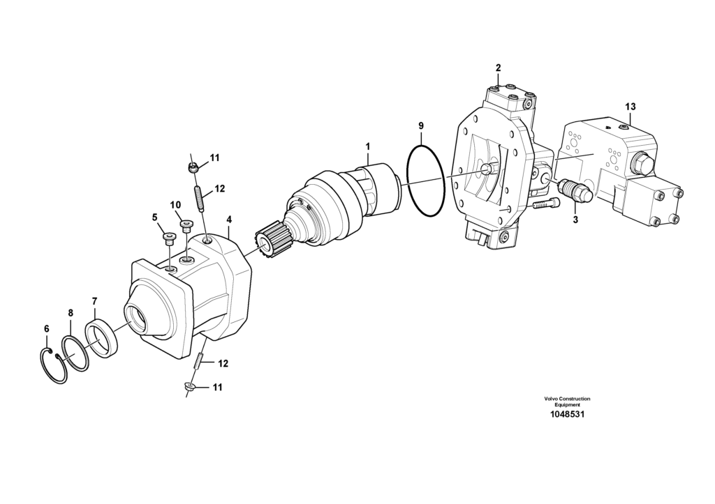 Travel motor VOE8287683 EW145B Prime