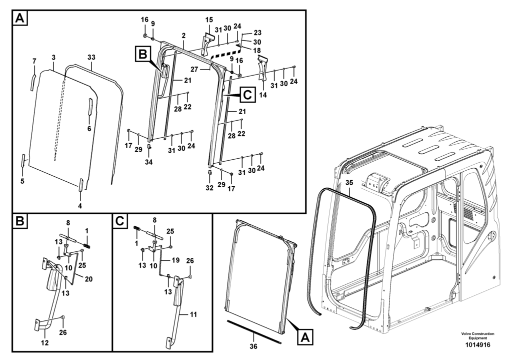 Windshield VOE8287688 VOE8289539