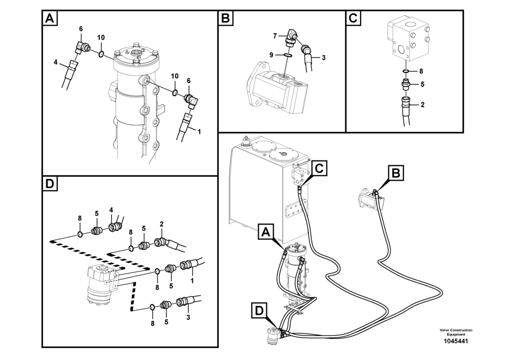 steering line VOE8285788 EW145B Prime