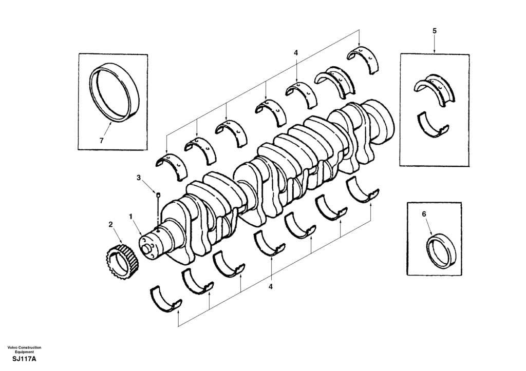 Crankshaft DD04B001 EC210