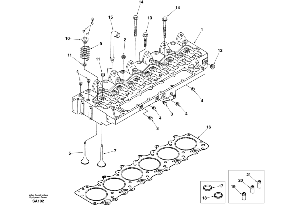 Cylinder head EC210 Crawler excavator