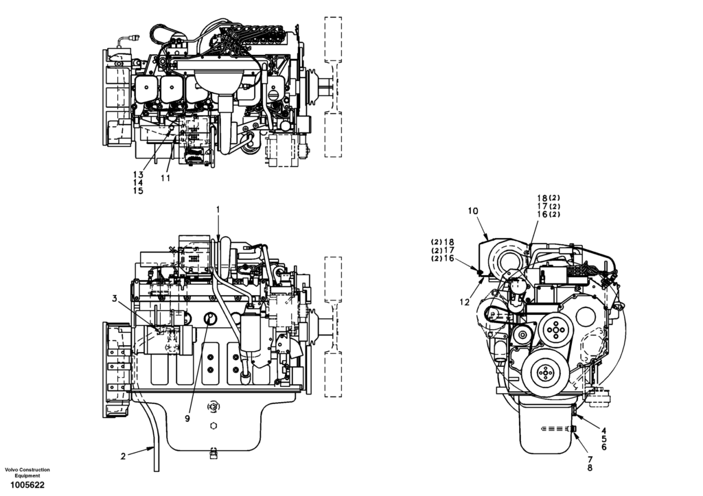 Engine EC210 crawler excavator volvo