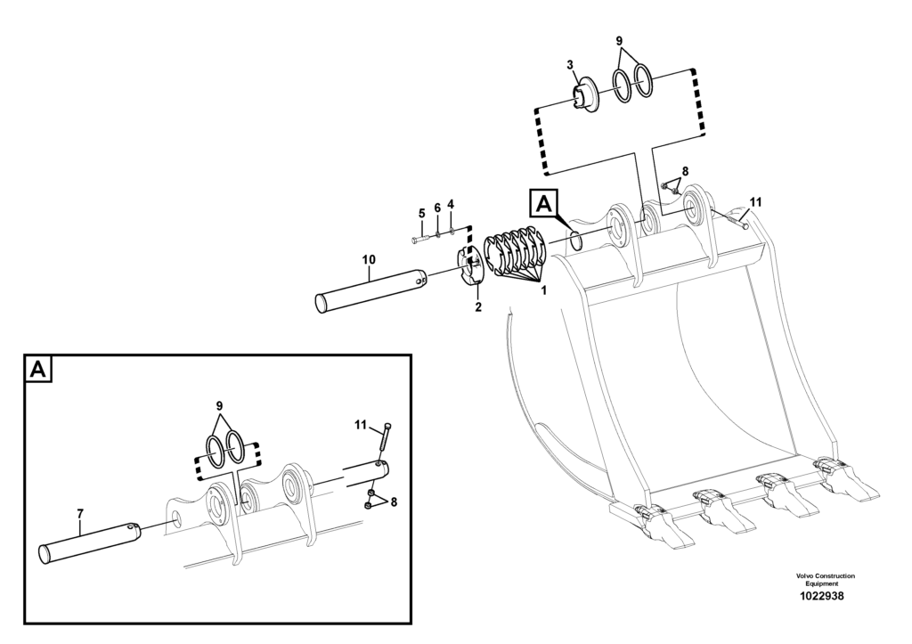 Links to bucket VOE8281266 EW145B Prime