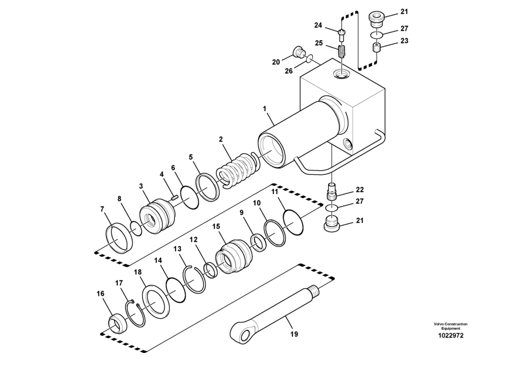 Quick fit cylinder VOE8289102 EW145B Prime