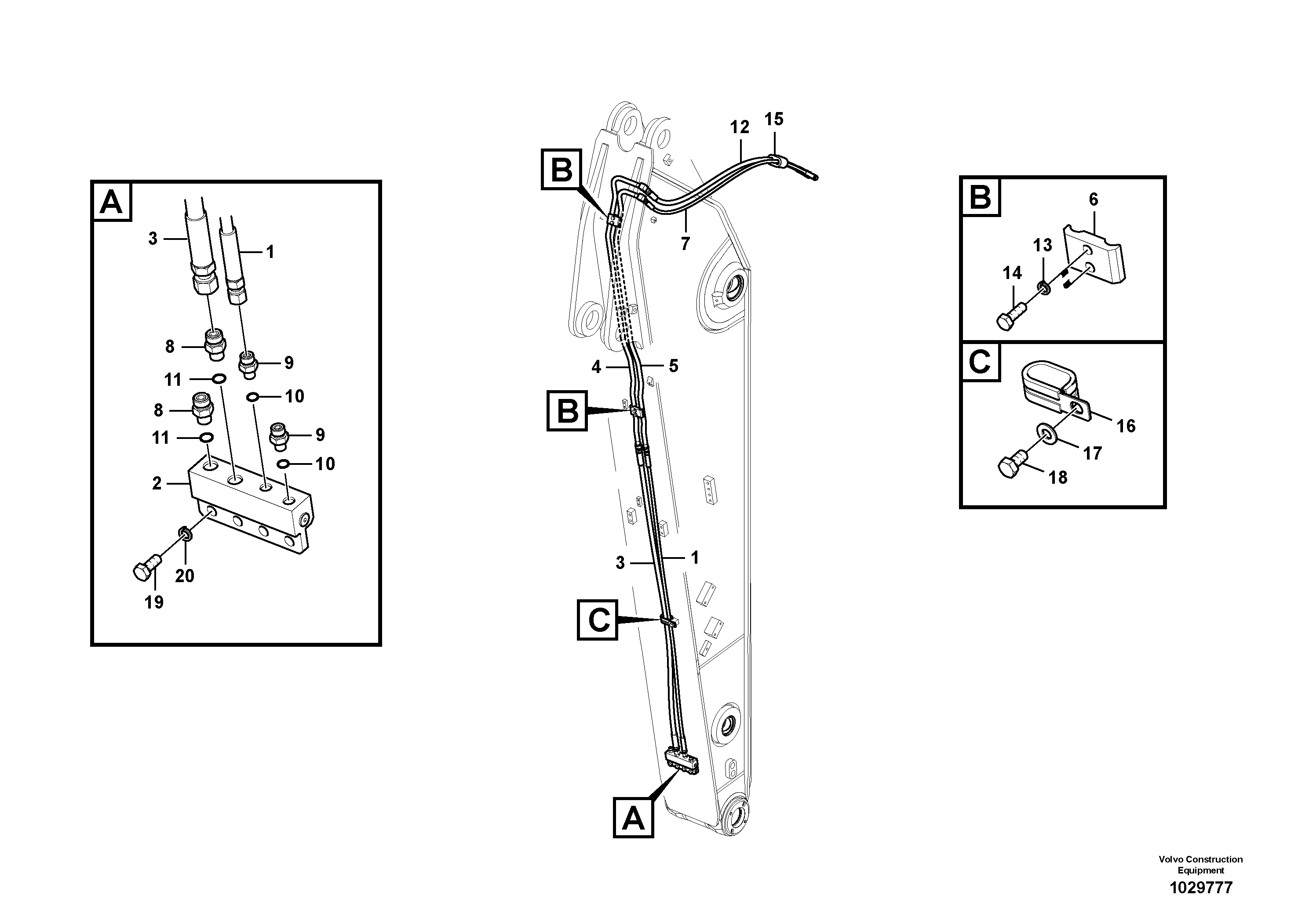 Quick fit on dipper arm VOE8289101 EW145B Prime