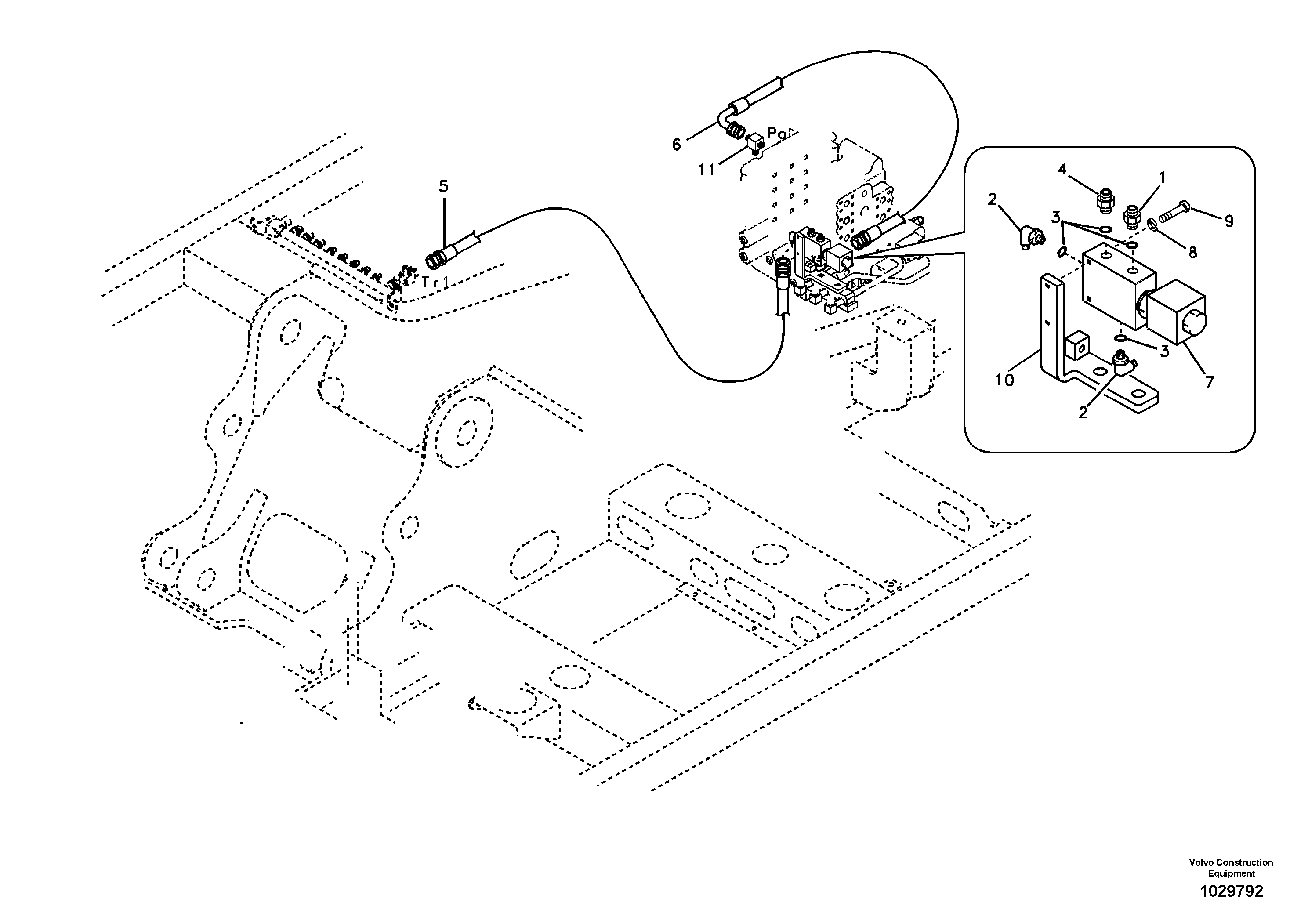 Quick fit on upper frame VOE8285782 EW145B Prime