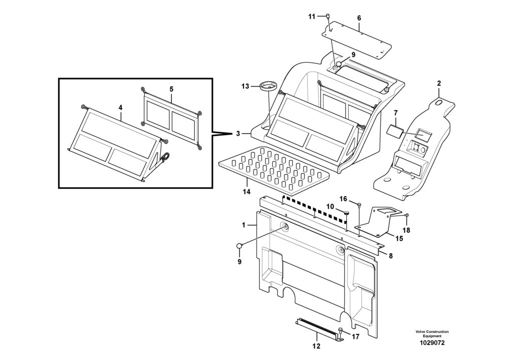 Radio panel VOE8279320 EW145B Prime