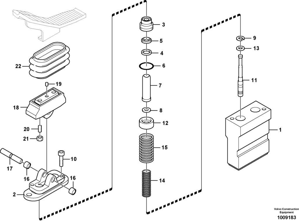 Remote control valve pedal hammer and shear VOE8285780 EW145B Prime