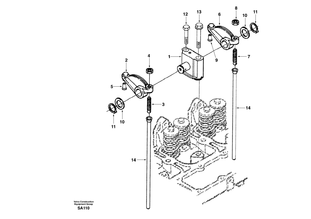 Rocker arm DD04B001 EC210