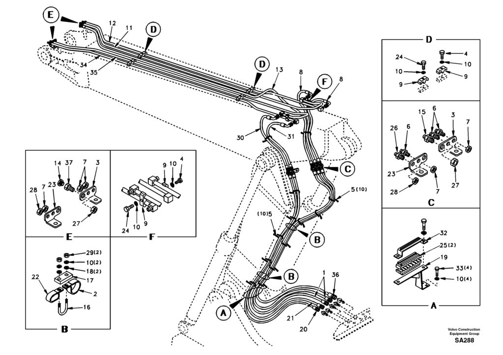 Adjustable boom DD09C002 EC210